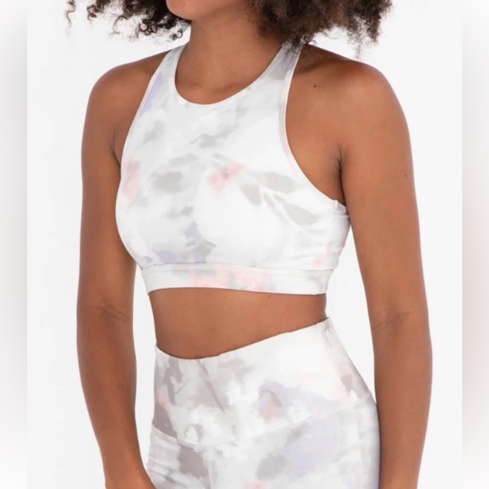 Mono B watercolor Racerback Sports Bra Size M